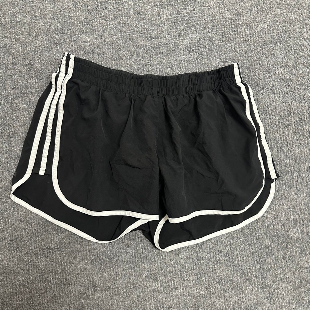Adidas Shorts Womens Size XL Black Primegreen Running 3-Stripe Athletic Good